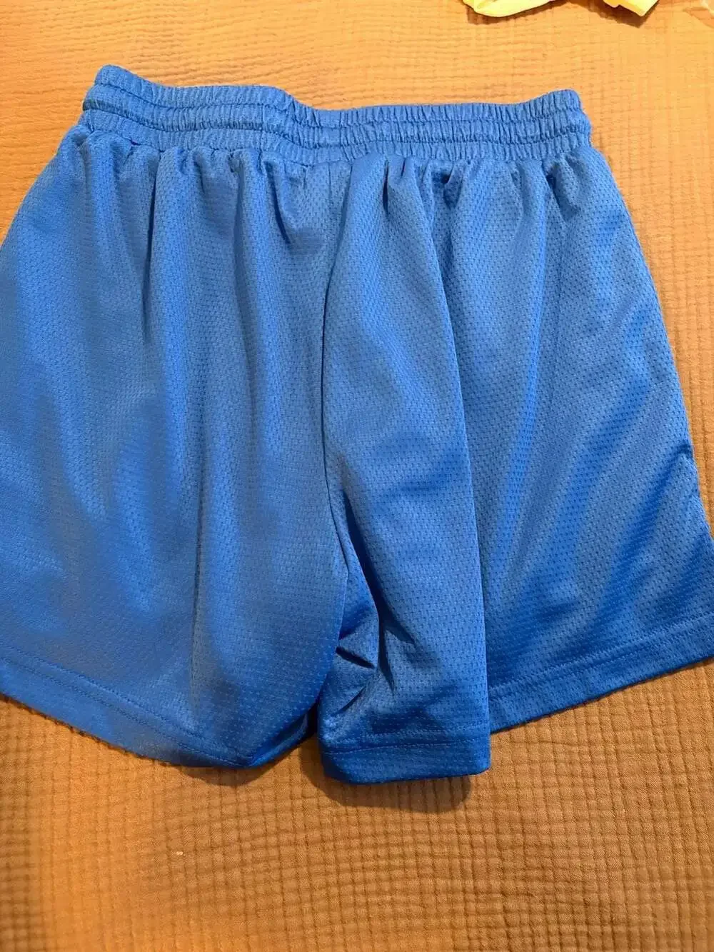 Kill Crew Muay Thai Flame Mid-Thigh Mesh Shorts - Blue/White
